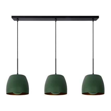 Lucide 30488/03/33 - Ljusskrona med upphängningsrem  NOLAN 3xE27/40W/230V grön