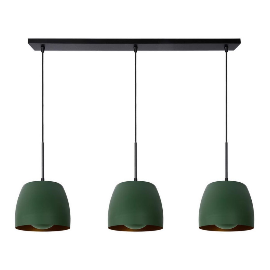 Lucide 30488/03/33 - Ljusskrona med upphängningsrem  NOLAN 3xE27/40W/230V grön