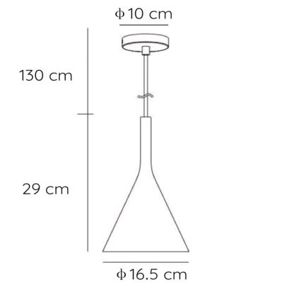 Lucide 35406/16/31 - Pendellampa GIPSY 1xE27/40W/230V vit