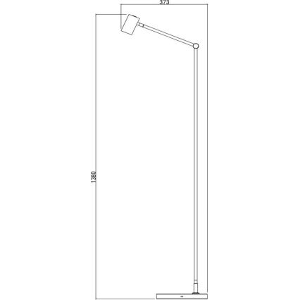 Lucide 36722/03/30 - LED Ljusreglerad beröring golvlampa TIPIK LED/3W/230V svart