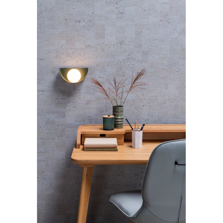 Lucide 45201/01/33 - Vägglampa BENNI 1xG9/28W/230V grön