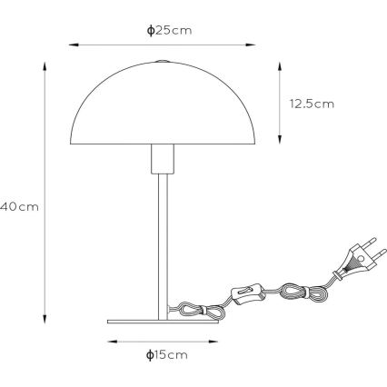 Lucide 45596/01/44 - Bordslampa SIEMON 1xE14/25W/230V orange
