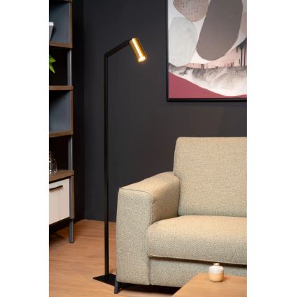 Lucide 45799/01/30 - Golvlampa SYBIL 1xGU10/35W/230V svart/guld