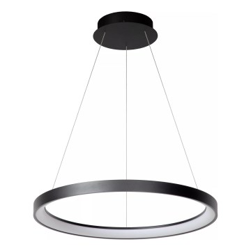 Lucide 46403/48/30 - LED ljusreglerad ljuskrona på textilsladd VIDAL LED/48W/230V diameter 58 cm svart