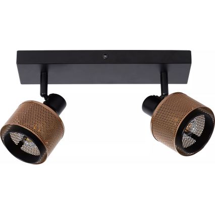 Lucide 77980/02/30 - Spotlight RAFA 2xE14/40W/230V svart/brons