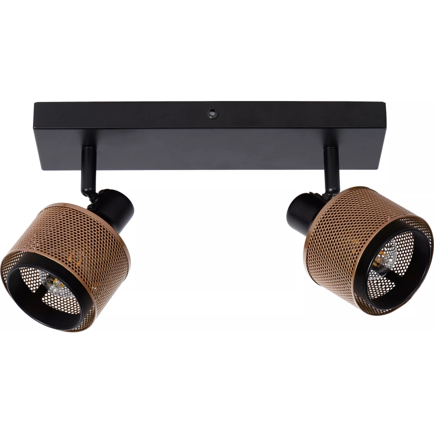 Lucide 77980/02/30 - Spotlight RAFA 2xE14/40W/230V svart/brons