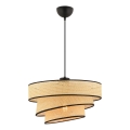 Lust på kabel COUPER 1xE27/60W/230V beige/svart
