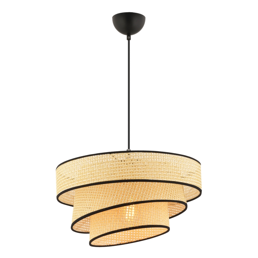Lust på kabel COUPER 1xE27/60W/230V beige/svart