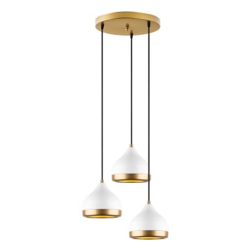 Luster på kabel YILDO 3xE27/40W/230V vit/guld