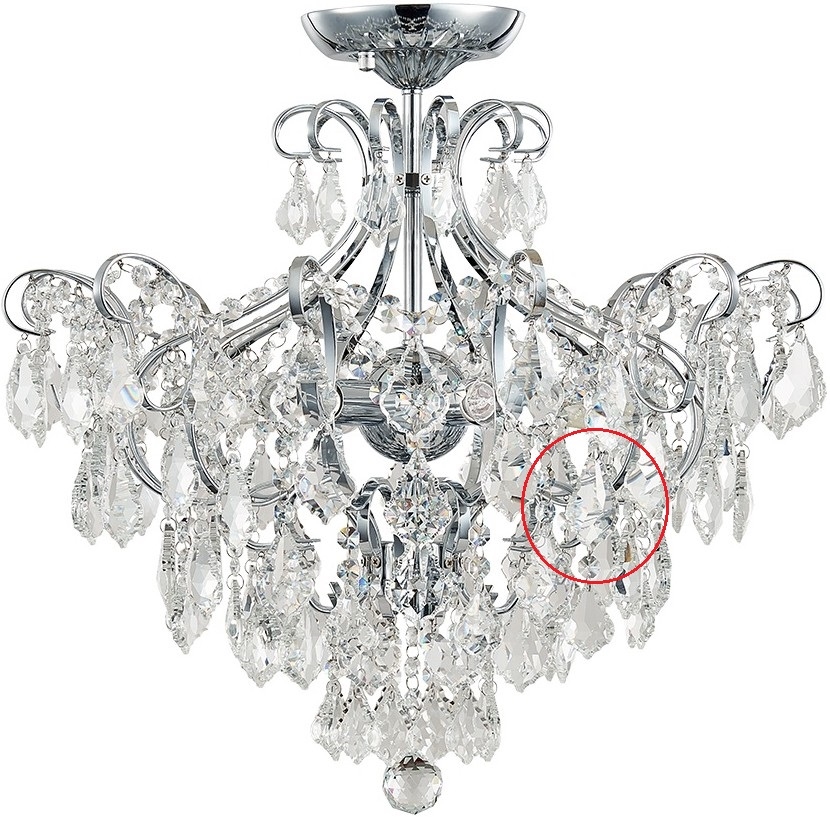 Luxera 33304 - Reservglas till GRANADA taklampa 5 cm