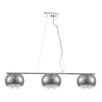 Luxera 46092 - Ljuskrona med snöre ATMOSPHERA 3xG9/7W/230V