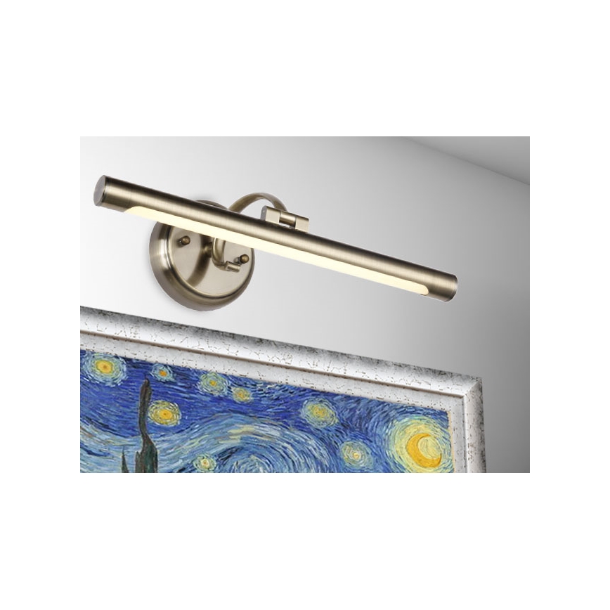 LUXERA 62301 - LED-bildlampa MOSSARIO LED/8W/230V mässing