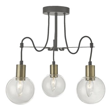 LUXERA 64402 - Ljuskrona med snöre ABRAZO 3xE14/40W/230V