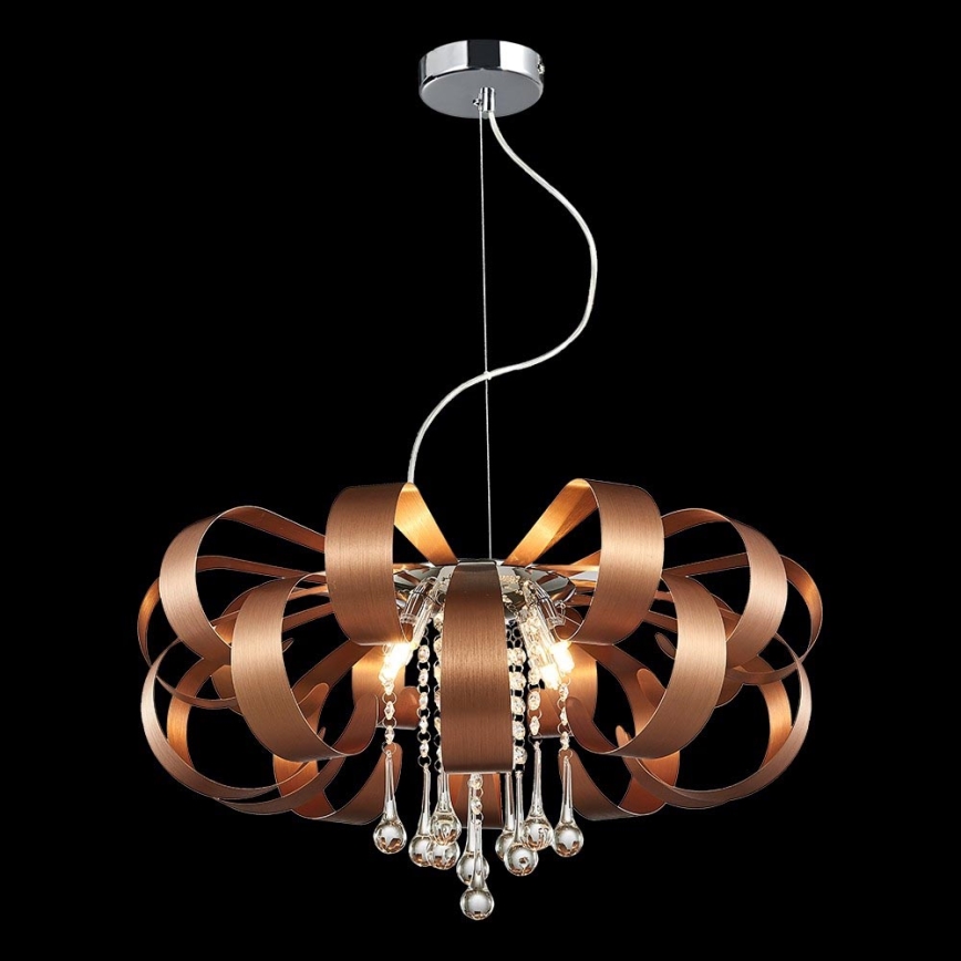LUXERA 64408 - Kristallkrona med snöre RIBBON Kristall 6xG9/33W/230V