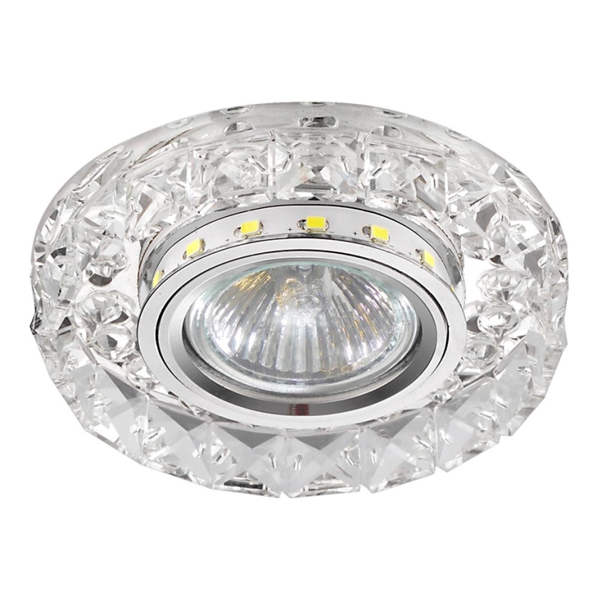 LUXERA 71074 - LED infälld belysning CRYSTALS 1xGU10/50W/230V + LED/3W STRIPE