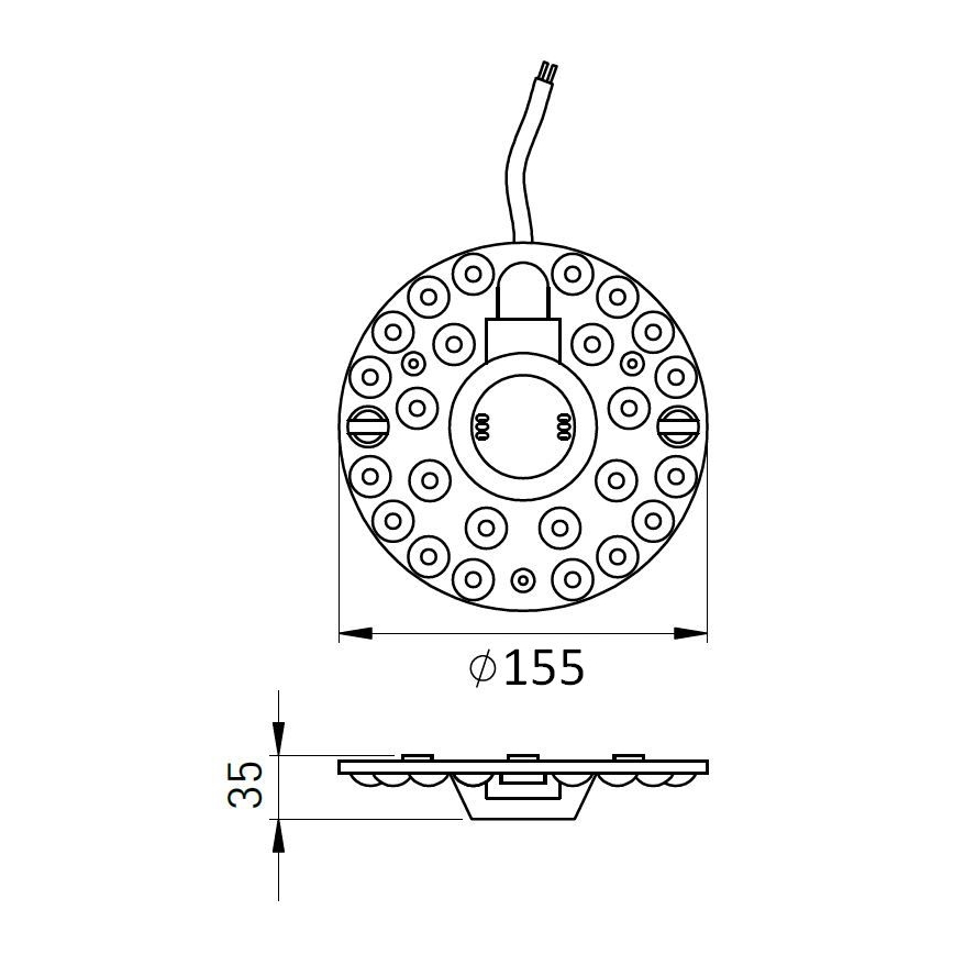 Magnetisk LED-modul 18W/230V Ø 15,5 cm 2700/3000/4000/5000/6500K