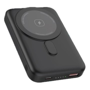 Magnetisk power bank med trådlös laddning MagSafe 10000 mAh 20W Power Delivery svart