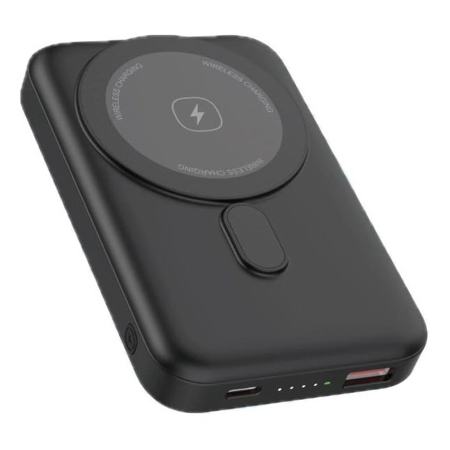 Magnetisk power bank med trådlös laddning MagSafe 10000 mAh 20W Power Delivery svart