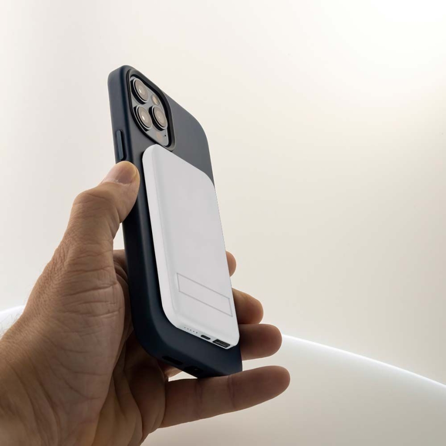 Magnetisk strömbank med trådlös laddning Power Delivery 10 000mAh/20W/3,7V vit