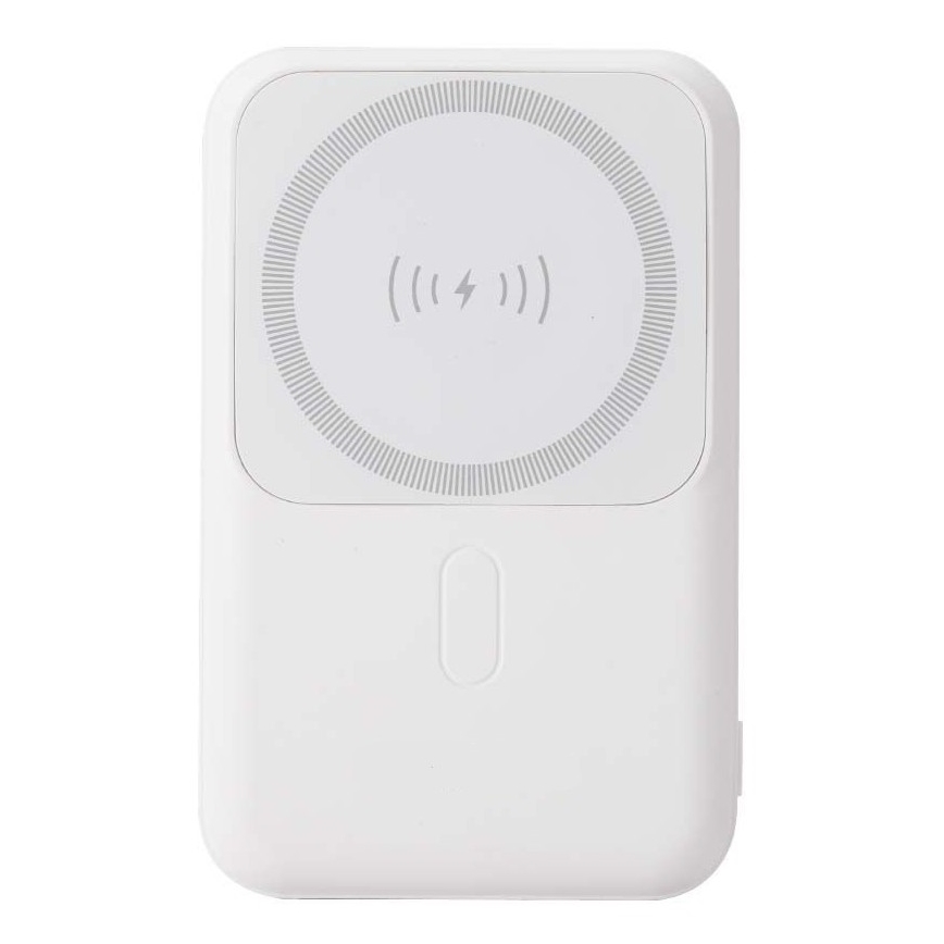 Magnetisk strömbank med trådlös laddning Power Delivery 10 000mAh/20W/3,7V vit