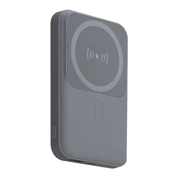 Magnetisk strömbank med trådlös laddning Power Delivery 10 000mAh/20W/3,7V grå