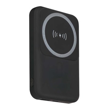Magnetisk strömbank med trådlös laddning Power Delivery 10 000mAh/20W/3,7V svart