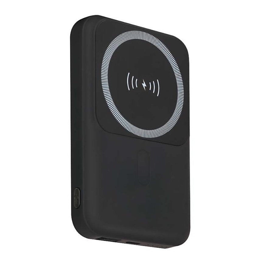 Magnetisk strömbank med trådlös laddning Power Delivery 10 000mAh/20W/3,7V svart
