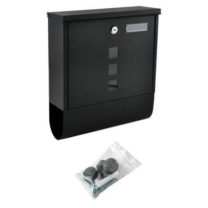 Mailbox 34x30,7 cm svart