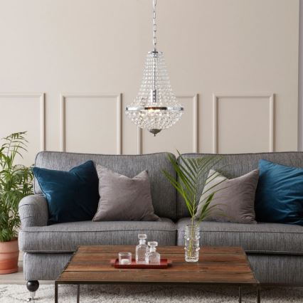 Markslöjd 104889 - Kristallkrona med kedja GRÄNSÖ 1xE27/60W/230V