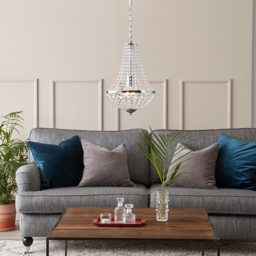 Markslöjd 104889 - Kristallkrona med kedja GRÄNSÖ 1xE27/60W/230V