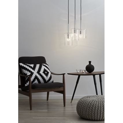Markslöjd 105099 - Ljuskrona med snöre stenFORD 3xE14/40W/230V