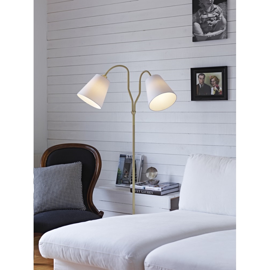 Markslöjd 105274 - Golvlampa MODENA 2xE27/60W/230V