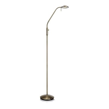 Markslöjd 105582 - LED Dimbar Golvlampa HUDSON LED/6W/230V mässing