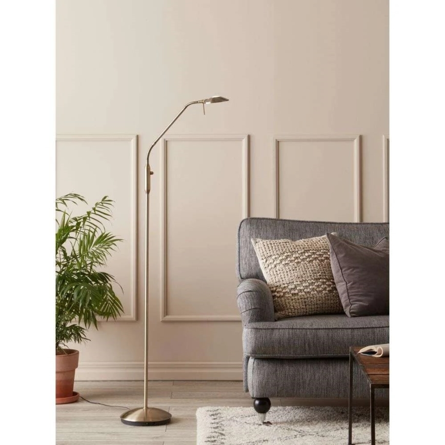 Markslöjd 105582 - LED Dimbar Golvlampa HUDSON LED/6W/230V mässing
