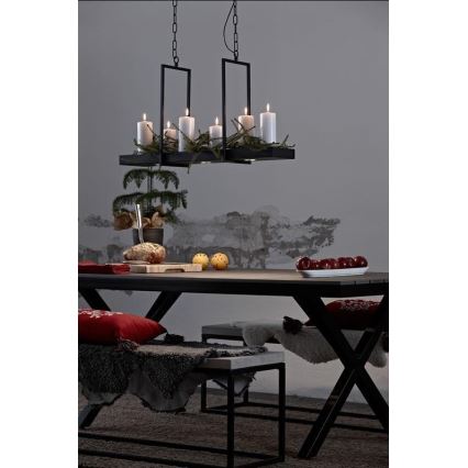 Markslöjd 105780 - Dimbar LED-lampakrona TRAY 3xLED/3W/230V svart