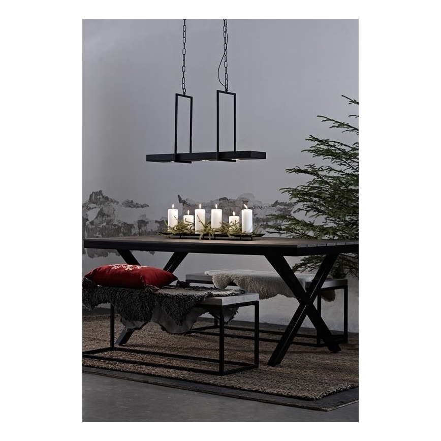 Markslöjd 105780 - Dimbar LED-lampakrona TRAY 3xLED/3W/230V svart
