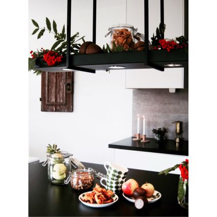 Markslöjd 105780 - Dimbar LED-lampakrona TRAY 3xLED/3W/230V svart