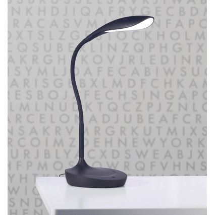 Markslöjd 106094 - LED Dimbar Bordslampa med USB SWAN LED/4,6W/230V