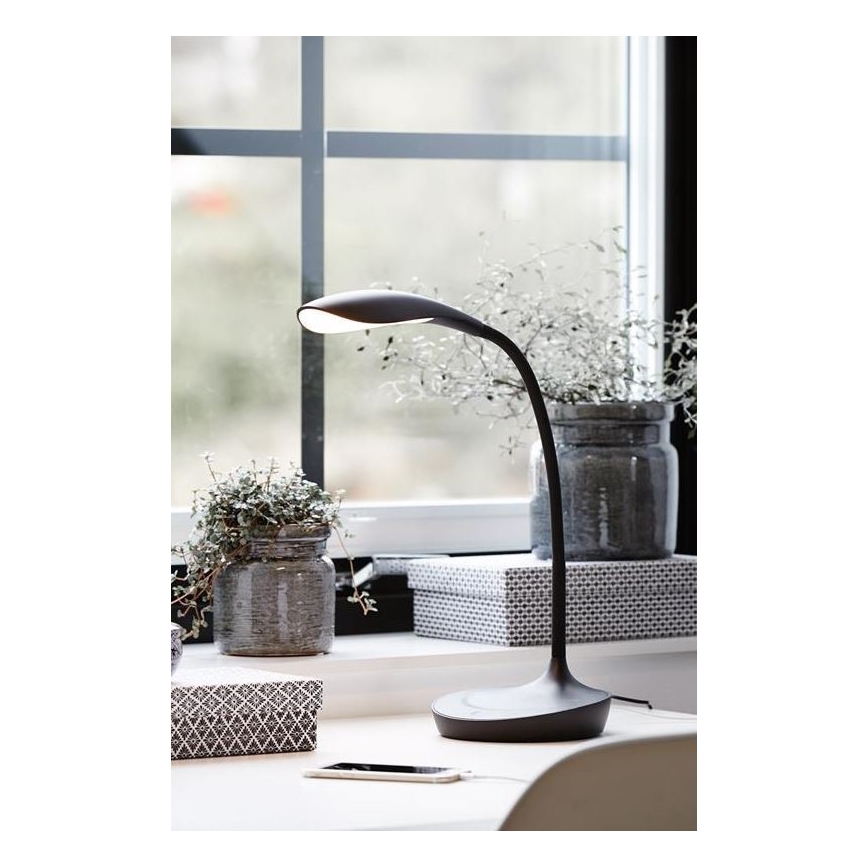 Markslöjd 106094 - LED Dimbar Bordslampa med USB SWAN LED/4,6W/230V