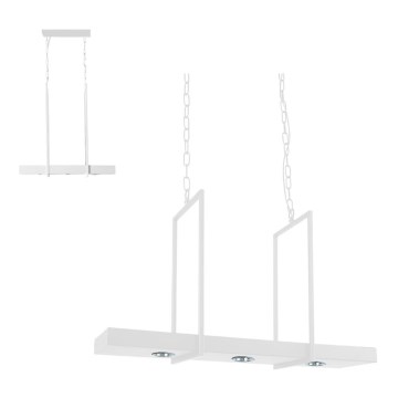 Markslöjd 106124 - Dimbar LED-lampakrona med kedja TRAY 3xLED/3W/230V vit