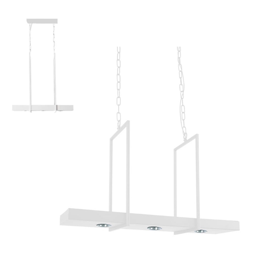 Markslöjd 106124 - Dimbar LED-lampakrona med kedja TRAY 3xLED/3W/230V vit