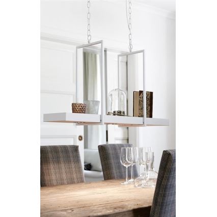 Markslöjd 106124 - Dimbar LED-lampakrona med kedja TRAY 3xLED/3W/230V vit