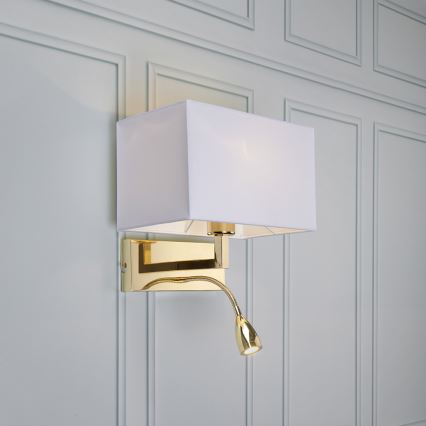 Markslöjd 106308 - LED Väggbelysning SAVOY LED/3W+E27/60W/230V