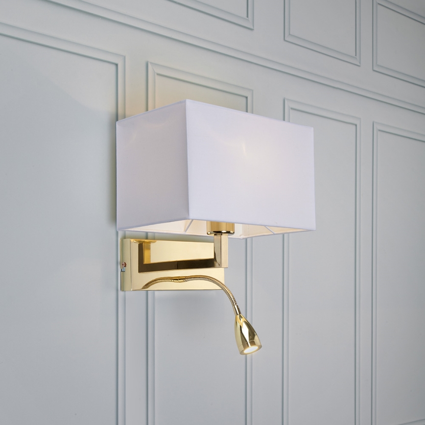 Markslöjd 106308 - LED Väggbelysning SAVOY LED/3W+E27/60W/230V