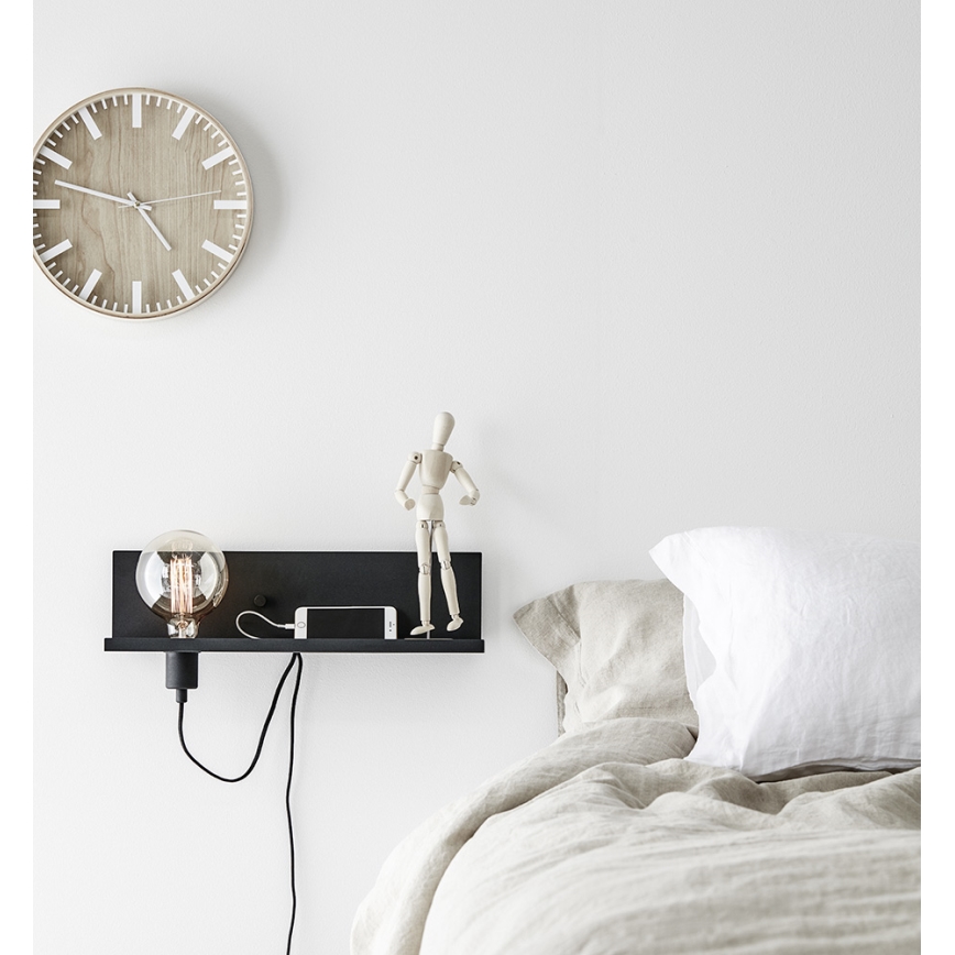Markslöjd 106482 - Dimbar Väggbelysning med USB MULTI 1xE27/60W/230V