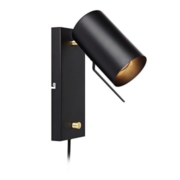 Markslöjd 106587 - Dimbar Väggbelysning CARRIE 1xGU10/35W/230V svart