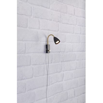 Markslöjd 106589 - Dimbar Väggbelysning CIRO 1xGU10/7W/230V svart