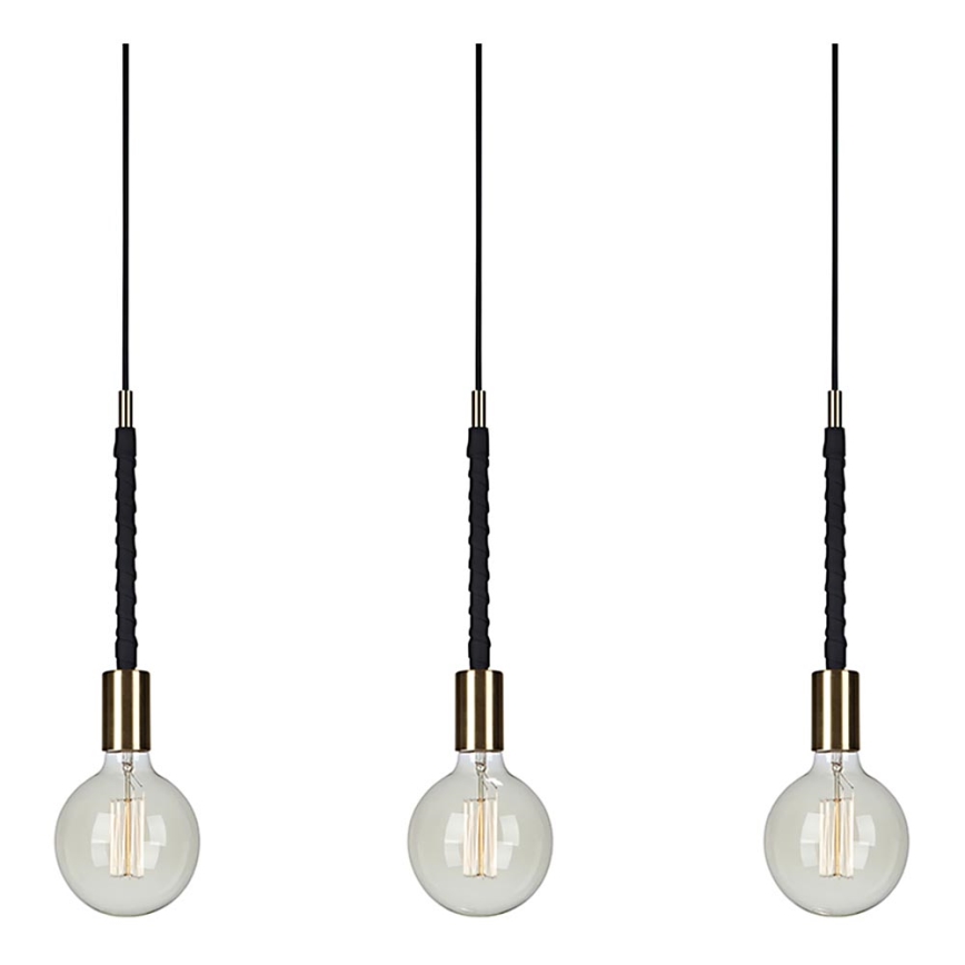 Markslöjd 106708 - Ljuskrona med snöre SEDLO 3xE27/60W/230V