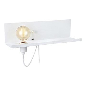 Markslöjd 106969 - Dimbar Väggbelysning med USB MULTI 1xE27/60W/230V