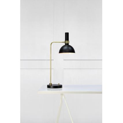 Markslöjd 106973 - Dimbar Bordslampa LARRY 1xE27/60W/230V svart/guld